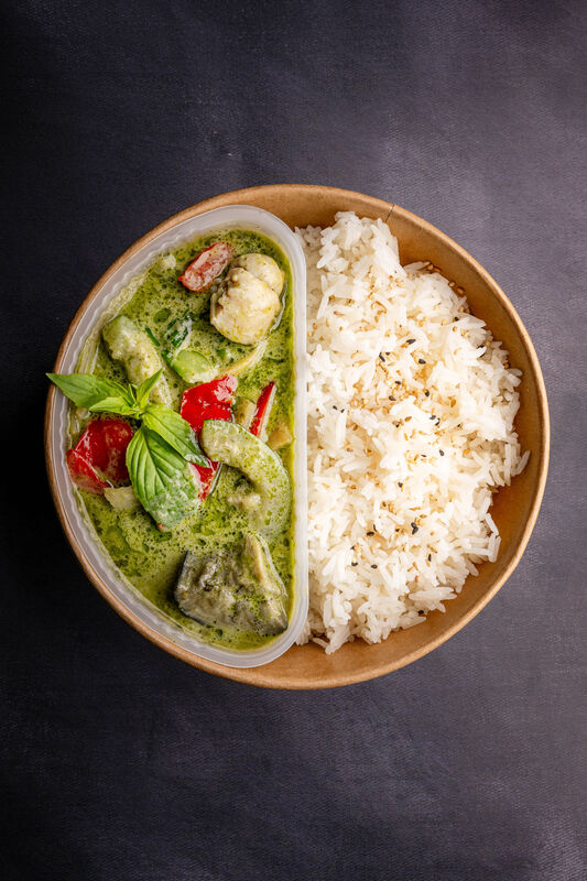 Green Curry Bowl bei Sushi Supply Hamburg